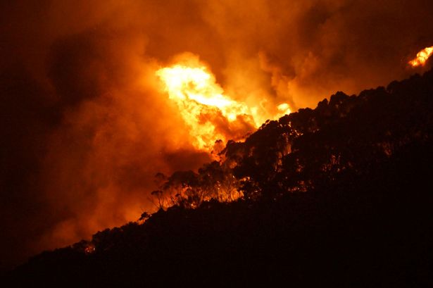 Bushfire at Wye River near Victoria's Great Ocean Road