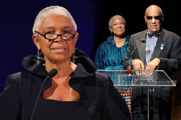 Camille Cosby and inset with husband Bill