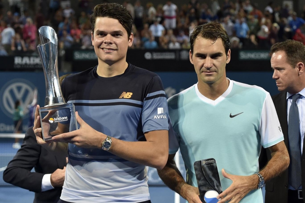 Roger Federer and Milos Raonic