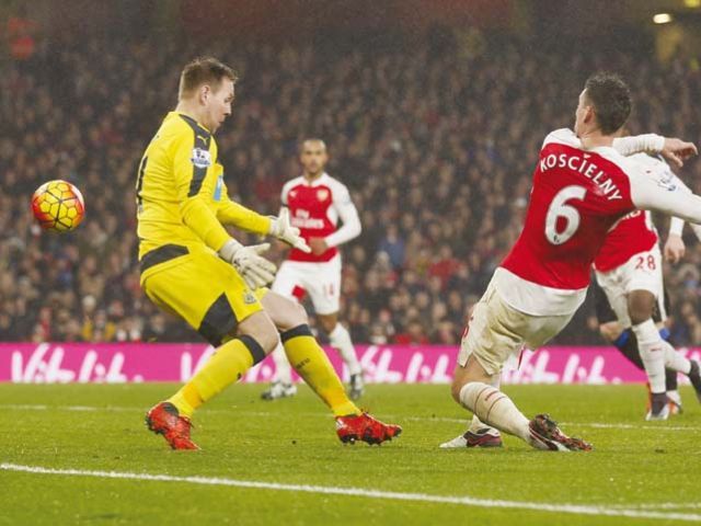 Centre-back Koscielny provided a striker’s finish to score the only goal of the match against Newcastle