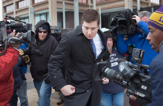 Officer Jason Van Dyke who was charged last month with murder in the death Laquan McDonald appeared in court Tuesday morning. Credit Scott Olson  Getty Images