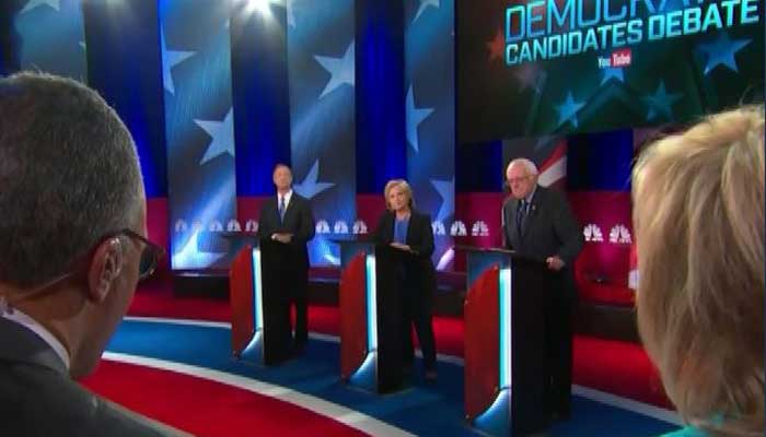 Democratic presidential candidates Martin O'Malley Hillary Clinton and Bernie Sanders participated in a contentious debate Sunday. It was their final debate before the Iowa caucus