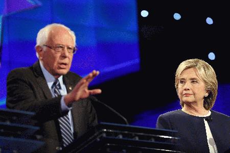 Clinton Sanders spar over