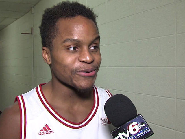 Dave Furst interviews Yogi Ferrell after the latter set IU's all-time assist record.                      WRTV