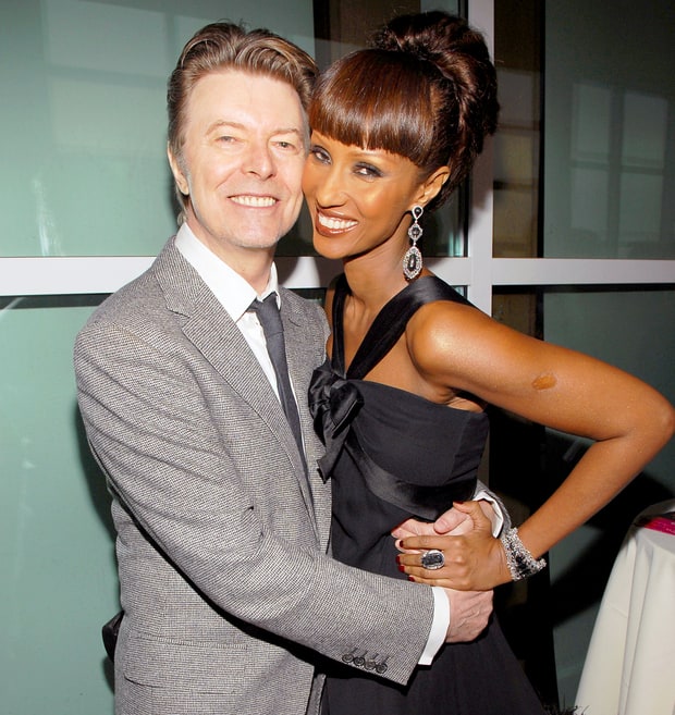 Musician David Bowie and supermodel Iman