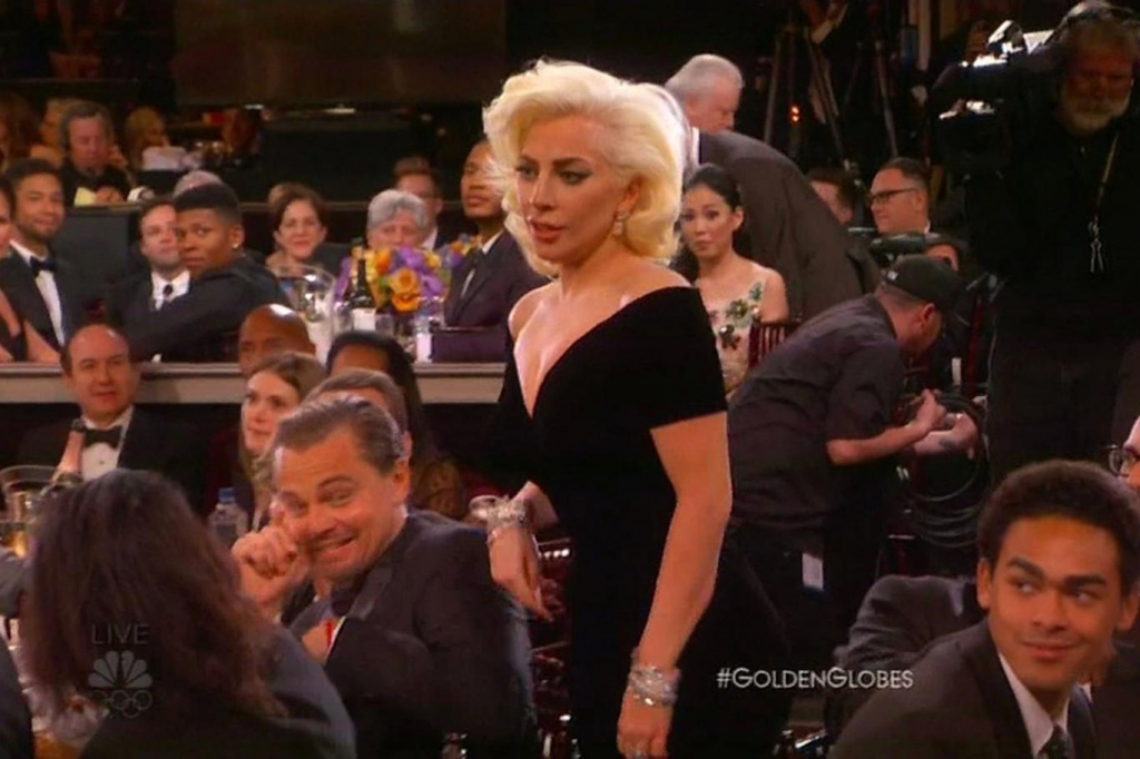 Lady Gaga Is Wearing Custom Versace at the 2016 Golden Globe Awards