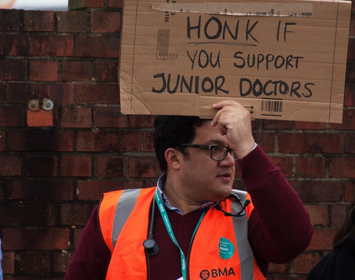 Junior doctors have walked off the job in a dispute over pay - the first such strike in Britain in 40 years