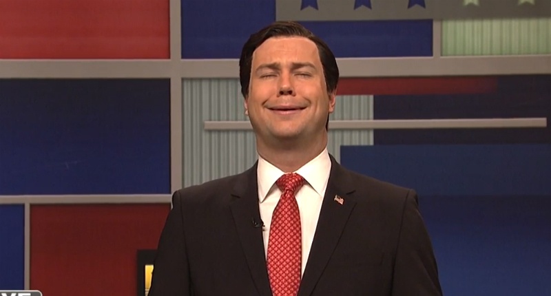 SNL cast member Taran Killiam as Texas Senator Ted Cruz NBC screenshot