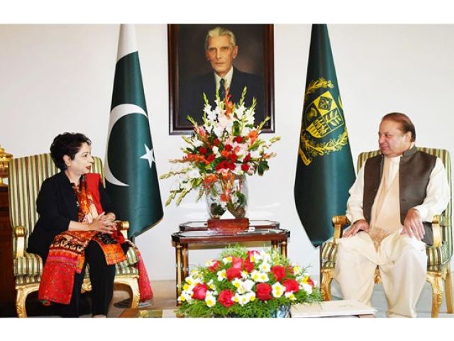 Dr Maleeha Lodhi Permanent Representative of Pakistan to the United Nations called on Prime Minister Nawaz Sharif at the PM House