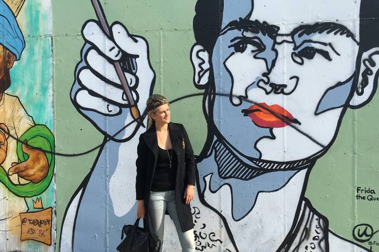 Victoria Azarenka on a graffiti tour of Brooklyn in the fall of 2015