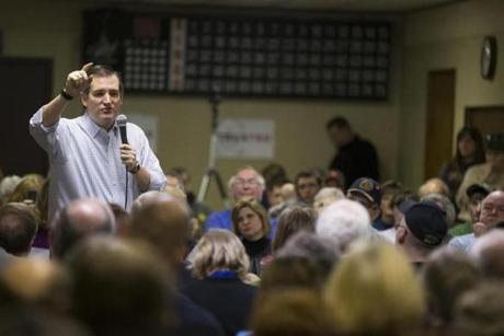 Senator Ted Cruz said he wouldn’t “engage in insults” while campaigning in Iowa Monday