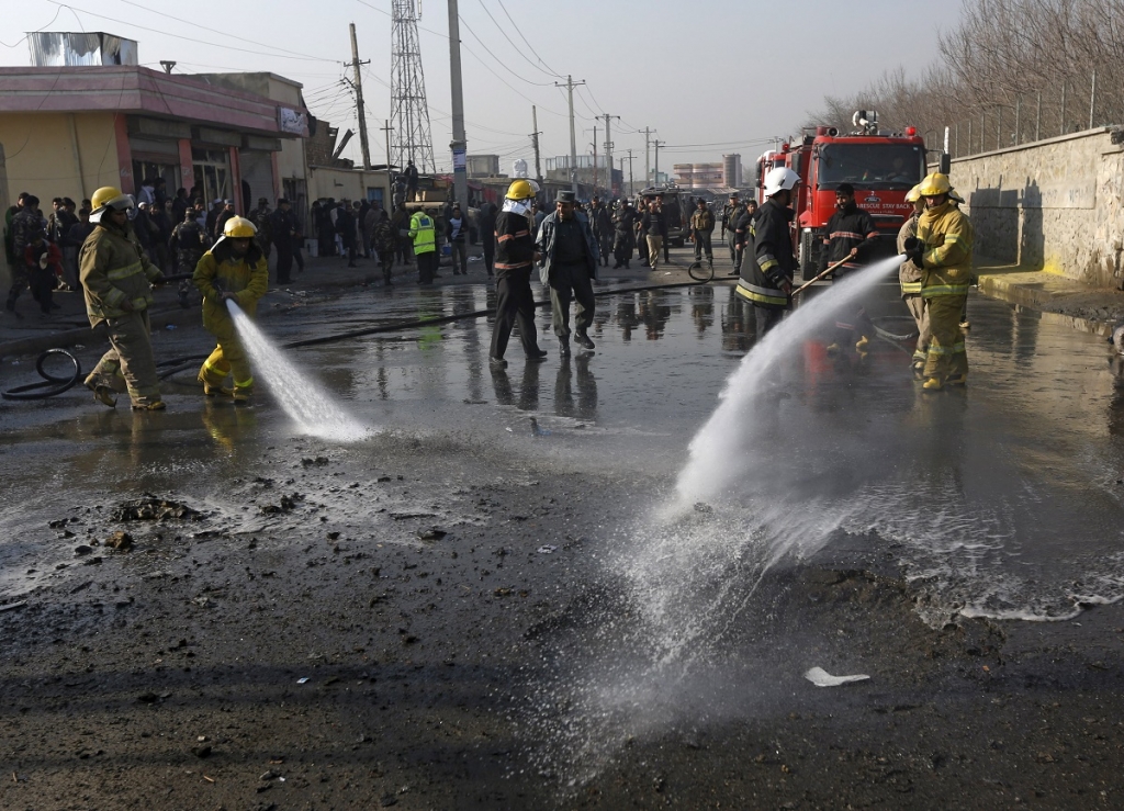 The suicide bomber killed at least one person and wounded 13 in the attack on a road near Kabul airport barely two weeks after a major Talib