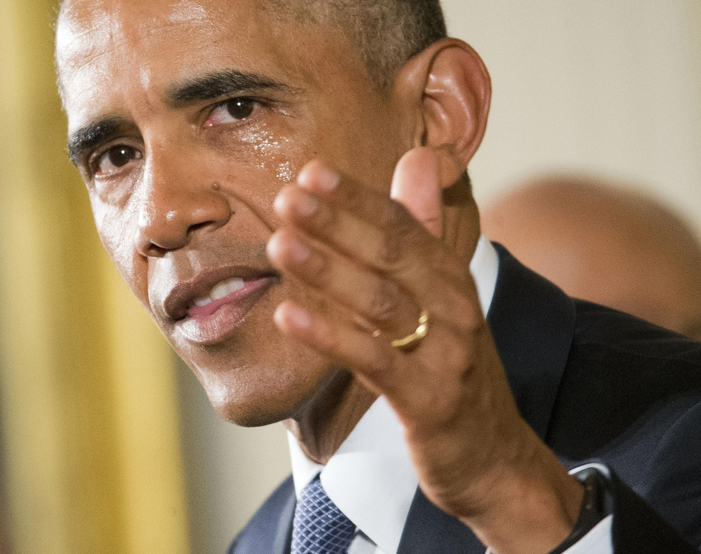 President Obama recalls hearing about the shooting at Sandy Hook Elementary School in Newtown Conn. during his speech on gun control Tuesday