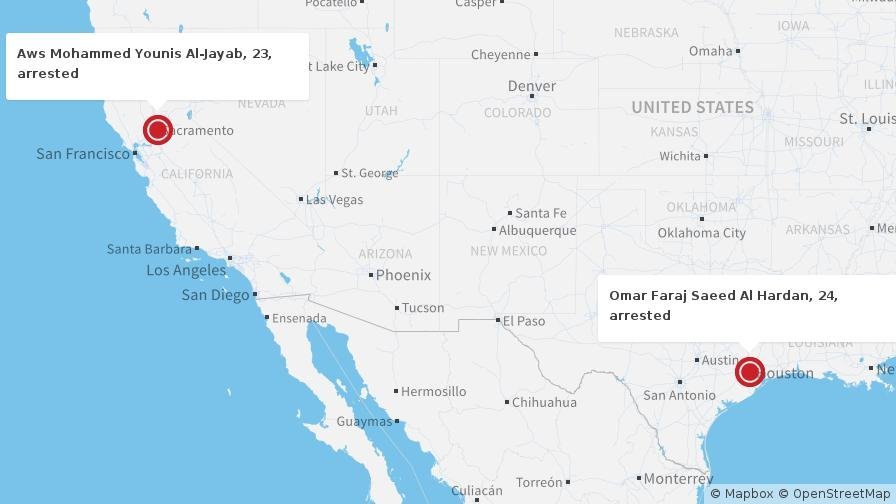 Federal authorities arrested two refugees on terror-related charges Jan. 7 2016