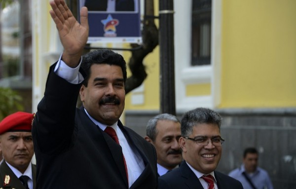 File enezuelan President Nicolas Maduro. Large opposition gains have left Maduro's tenure as president under threat