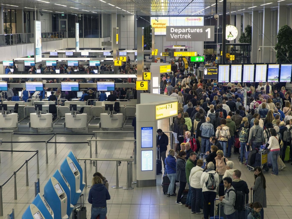 File image of security checks at Schiphol airport Amsterdam Getty Images