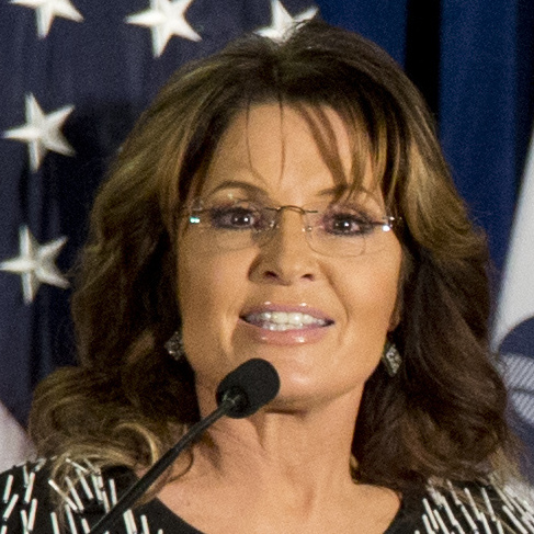 Former Alaska Gov. Sarah Palin endorses Republican Donald Trump for president in Ames Iowa on Tuesday.   Mary Altaffer    
  AP