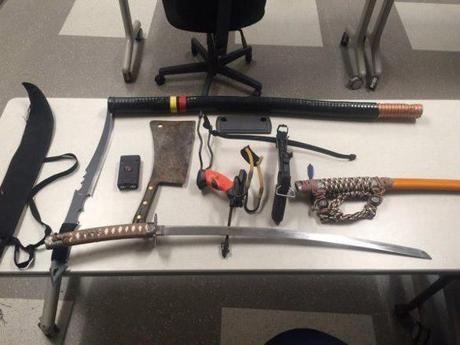 Several weapons were seized in Gillette Stadium employee parking lot