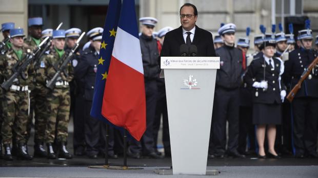 Francois Hollande: threat continues year after Charlie Hebdo attacks in France