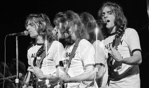 Glenn Frey performs on stage in the Seventies