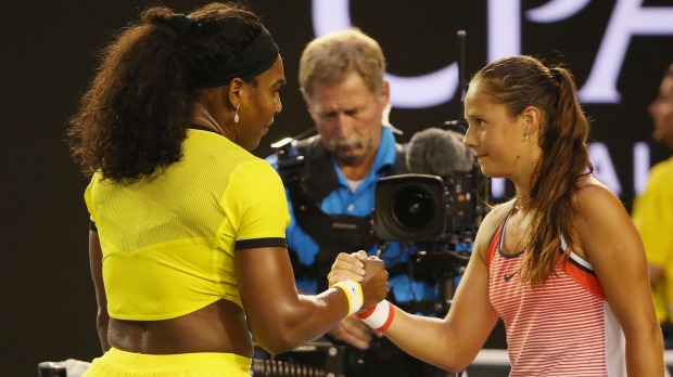 Getting to grips Serena Williams breezed past her third round opponent Daria Kasatkina