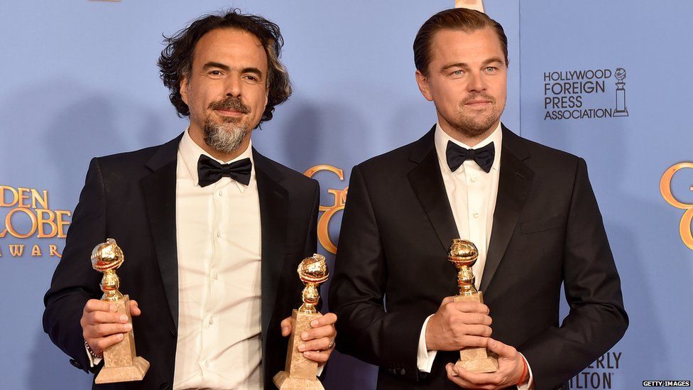 Alejandro Gonzalez Inarritu and Leonardo DiCaprio