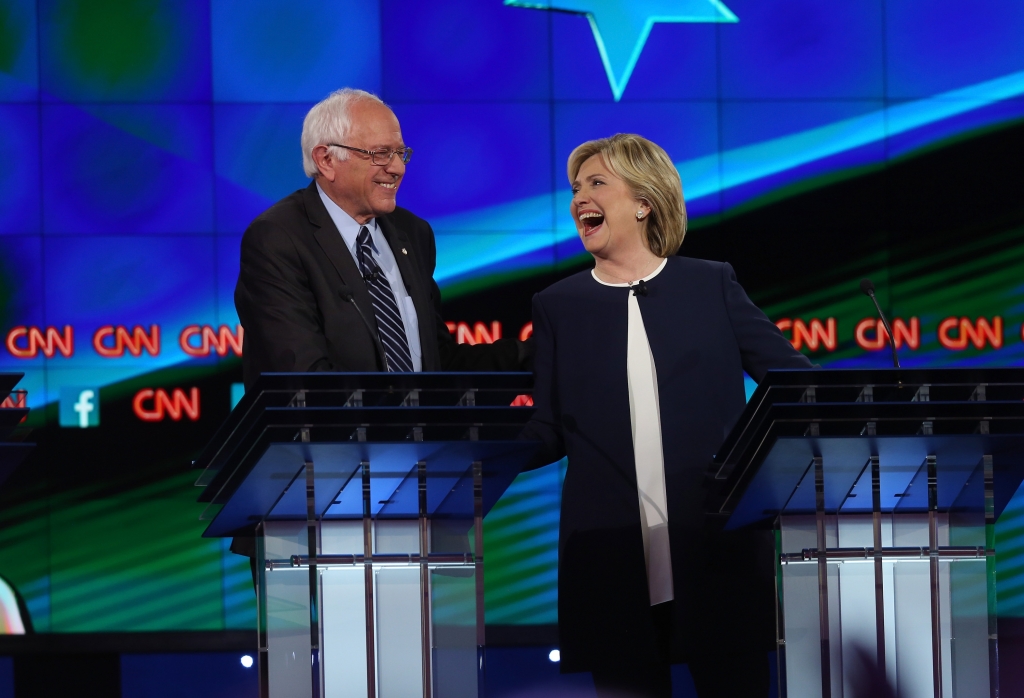 Hillary Clinton with Sen. Bernie Sanders