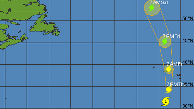 Hurricane Alex as of 1/14 at 10 a.m