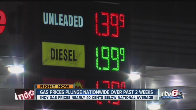 Indy's gas prices nearly 40 cents below national average                      WRTV