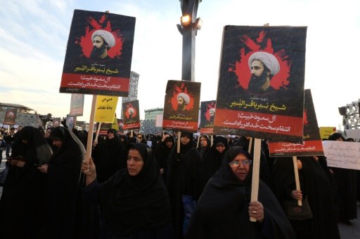 AFP  by René Slama | Iranian women protest against the execution of Shiite cleric Nimr al Nimr by Saudi authorities during a demonstration in Tehran