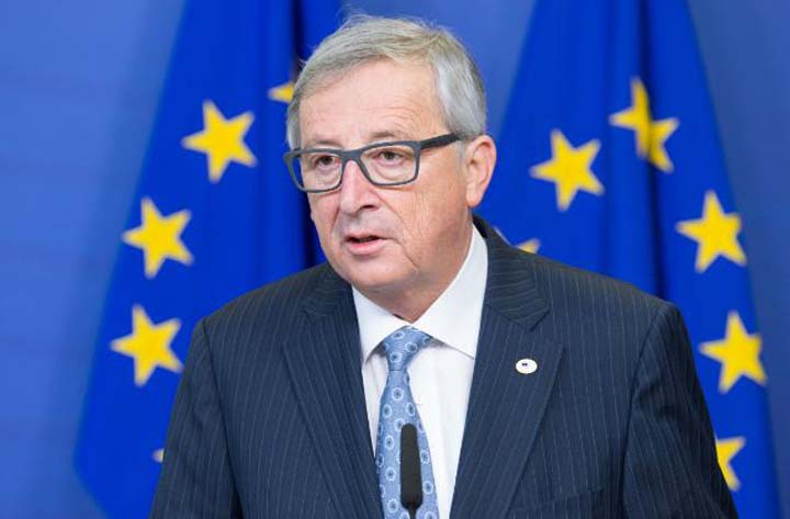 Jean-Claude Juncker President of the EC during a joint press conference ahead of the European Council meeting