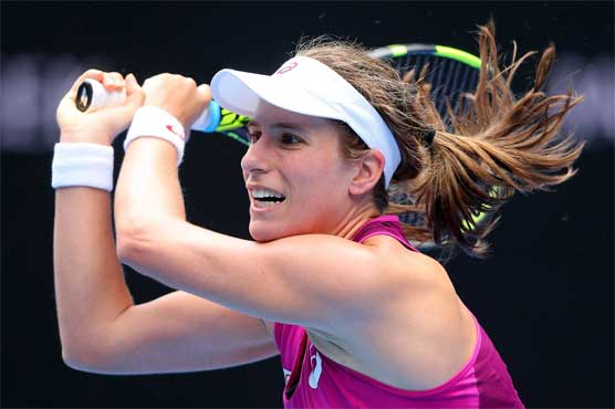 Johanna Konta beat Zhang Shuai 6-4 6-1 on Wednesday to reach the Australian Open semi-finals