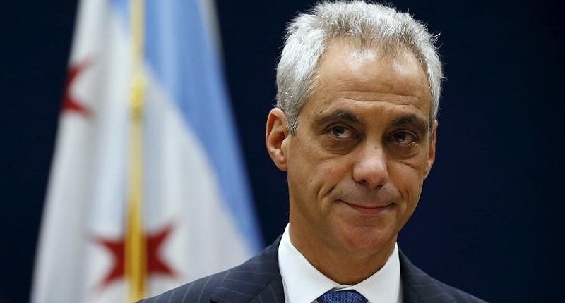 Chicago Mayor Rahm Emanuel listens to remarks at a news conference in Chicago Illinois United States