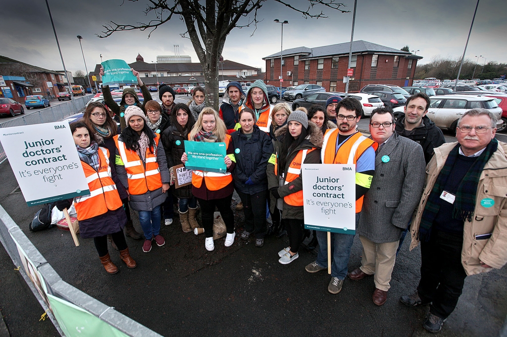 Junior doctors in Bradford man the picket lines as strike gets underway