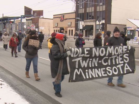 Protesters plan to meet on a Mississippi River bridge that connects Minneapolis and St. Paul during a Martin Luther King Day rally