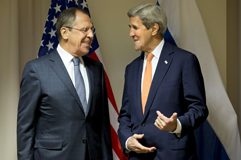 U.S. Secretary of State John Kerry meets Russian Foreign Minister Sergey Lavrov