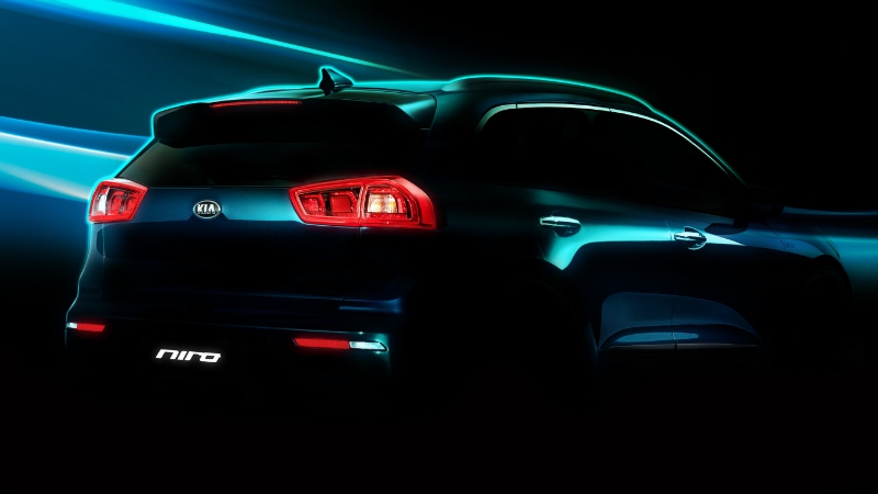 Kia has unveiled the first images of the all-new Niro Hybrid Utility Vehicle