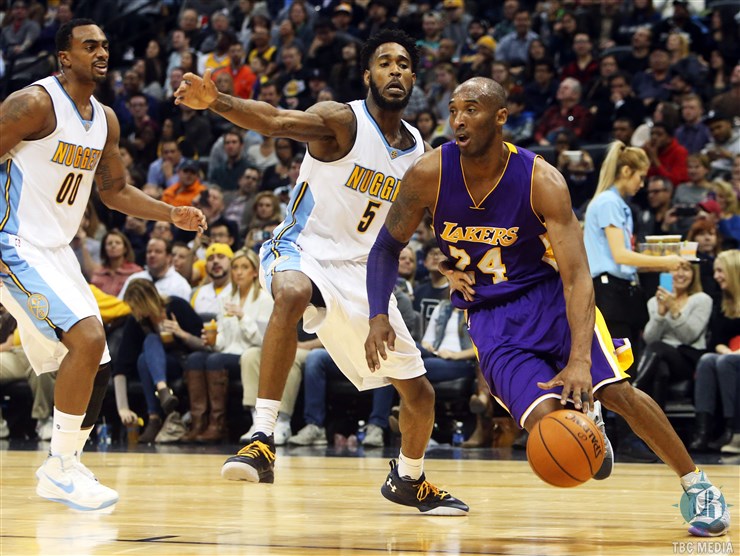 Bryant scores 31 as Lakers beat Nuggets 111-107