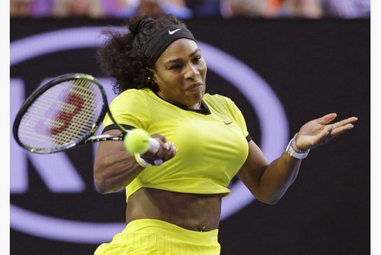 Serena Williams admits her latest design- a yellow crop top with a pleated skirt- is not'built for warmth on the tennis court