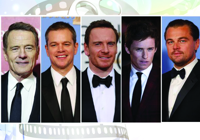 Bryan Cranston Matt Damon Michael Fassbender Eddie Redmayne and Leonardo DiCaprio