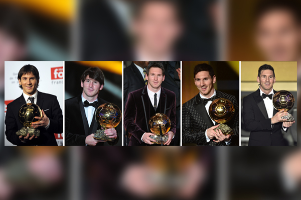 Messi wins record fifth FIFA Ballon d'Or award