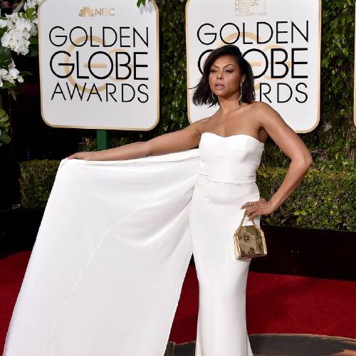 Henson arrives at the 73rd annual Golden Globe Awards on Sunday Jan. 10 2016 at the Beverly Hilton Hotel in Beverly Hills Calif