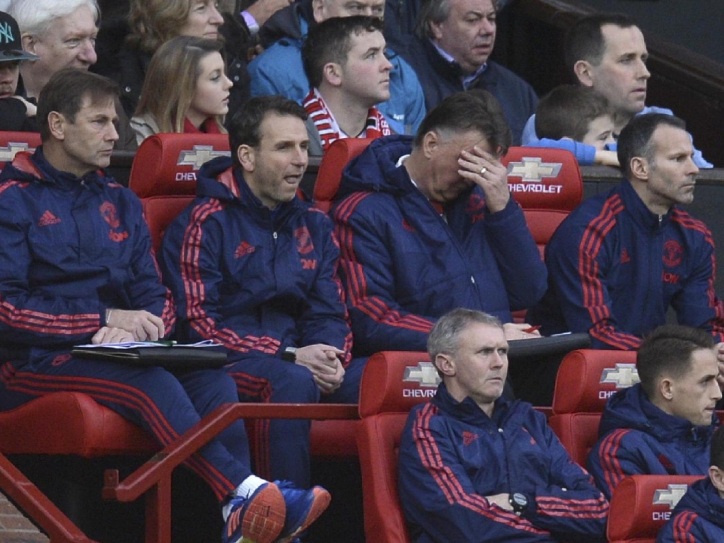 Louis van Gaal leaves the pitch after the win over Sheffield United Getty Images