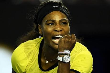 Lukas Coch  EPA		Serena Williams knocked out Agnieszka Radwanska in straight sets 6-0 6-4 to reach the Australian Open finals