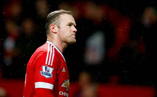 Manchester United's Wayne Rooney on the substitutes bench before the Barclays Premier League match at the Britannia Stadium Stoke