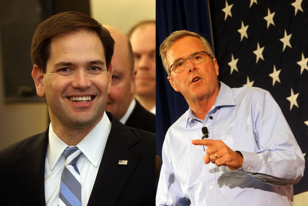 Marco Rubio and Jeb Bush