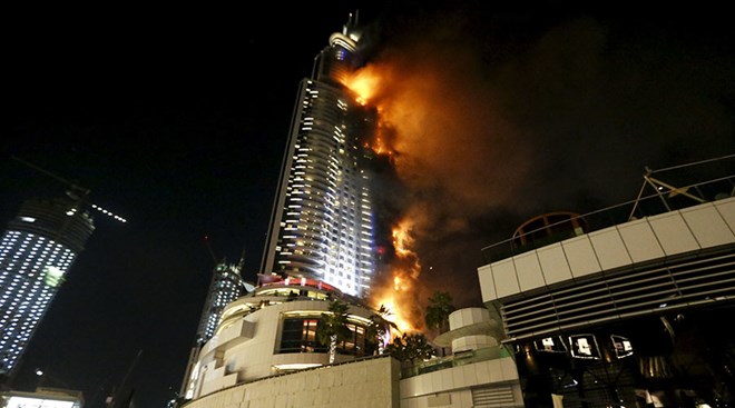 Major Fire in Dubai Skyscraper Ahead of New Year Fireworks Display