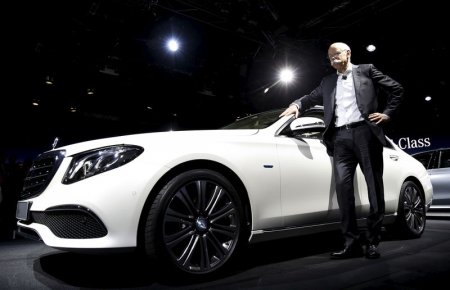 Dr. Dieter Zetsche Mercedes Benz Chairman of the Board of Management attends the Mercedes Benz new E Class introduction prior to the opening of the North American International Auto Show in Detroit