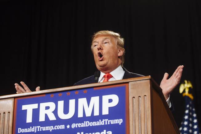 Mikayla Whitmore Republican presidential candidate Donald Trump speaks at a rally at the South Point in Las Vegas on Thursday Jan. 21 2016