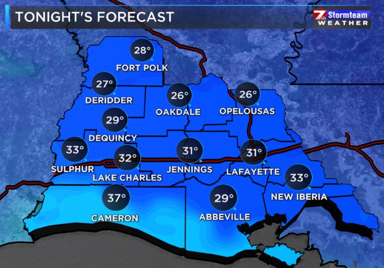 Highs in the 30s and lows in the teens, 20s this weekend